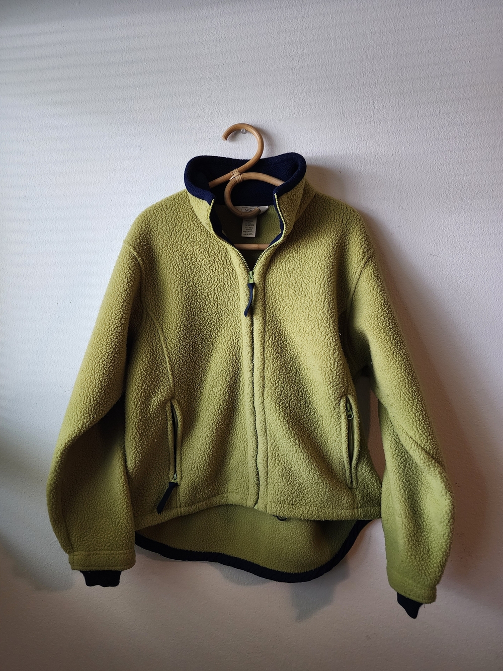 Green Sherpa Fleece Zip Jacket